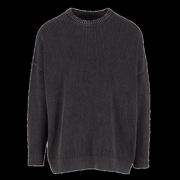 Acid washed knitted oversized sweater Thumbnail